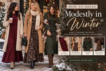 Modest Winter Fashion: Stylish Maxi Dresses, Midi Dresses, and Layering Ideas