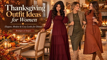 Thanksgiving Outfit Ideas for Women: Elegant Dresses and Cozy Fall Looks
