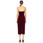 Elegant Burgundy Statement Maxi Dress